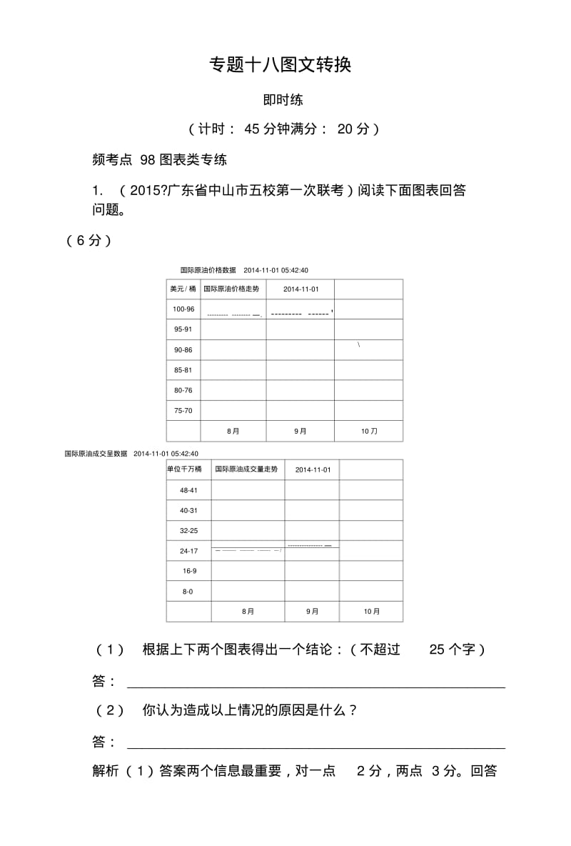 【名师一号】高考语文新课标版一轮总复习即时练：专题18图文转换.doc.pdf_第1页