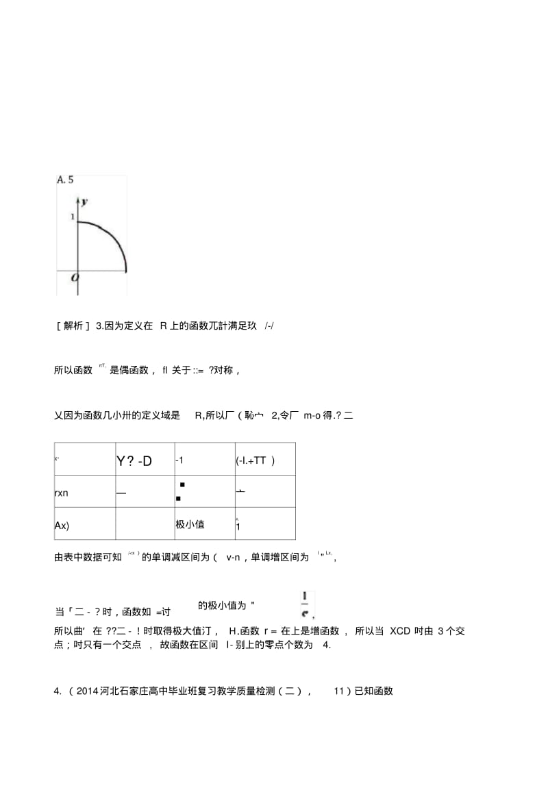 【科学备考】5届高考数学(理,通用版)大一轮复习配套精品试题函数与方程(含模拟试题).docx.pdf_第2页