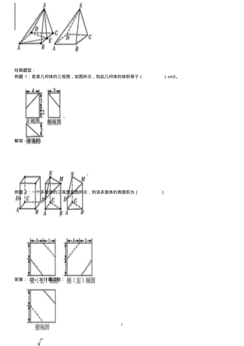 (经典)高考数学三视图还原方法归纳.pdf_第2页