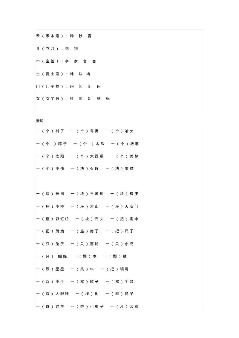 二年级语文下册基础偏旁、量词、形近字汇总.pdf_第2页