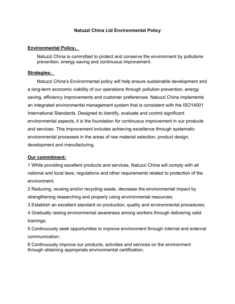 4.2 环境方针 Environmental Policy.docx_第2页