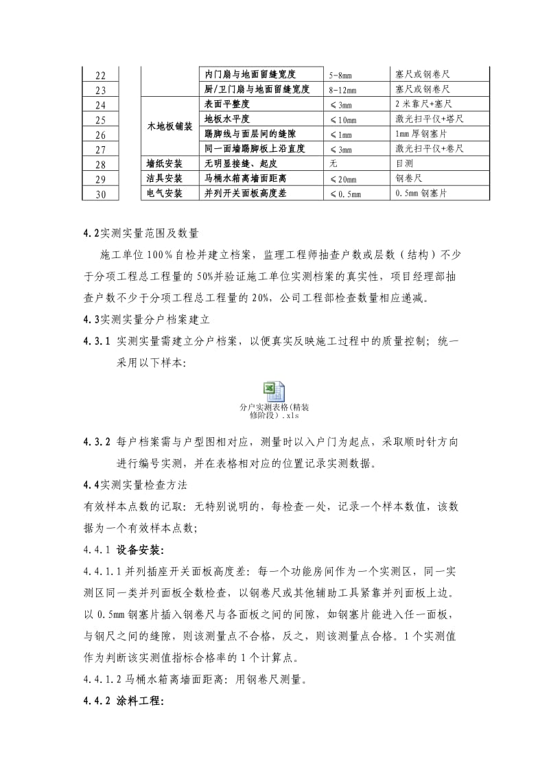 精装修工程质量实测实量检查及交付标准.doc_第3页