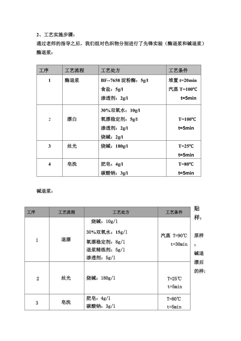 色织物前处理工艺设计与实施学习项目报告.doc_第2页