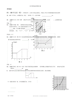 初中物理速度图像专题.docx