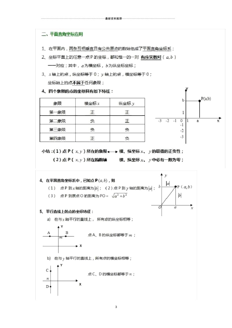 初中数学知识点归纳：平面直角坐标.docx_第3页