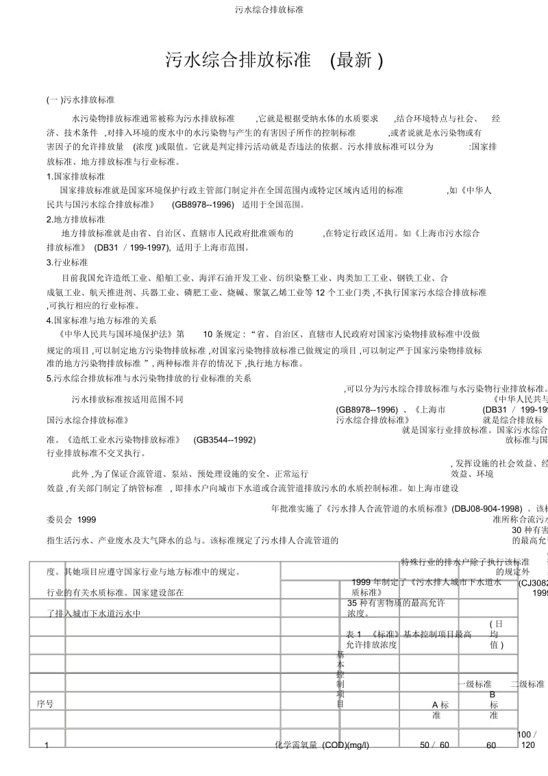 污水综合排放标准.docx_第1页