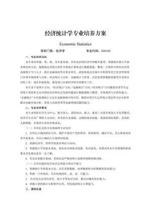 经济统计学专业培养方案.doc