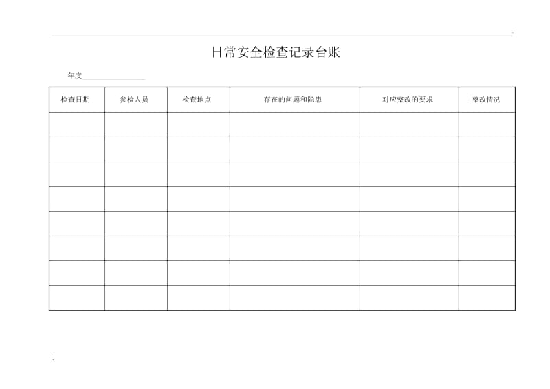 日常安全检查记录台账.docx_第1页