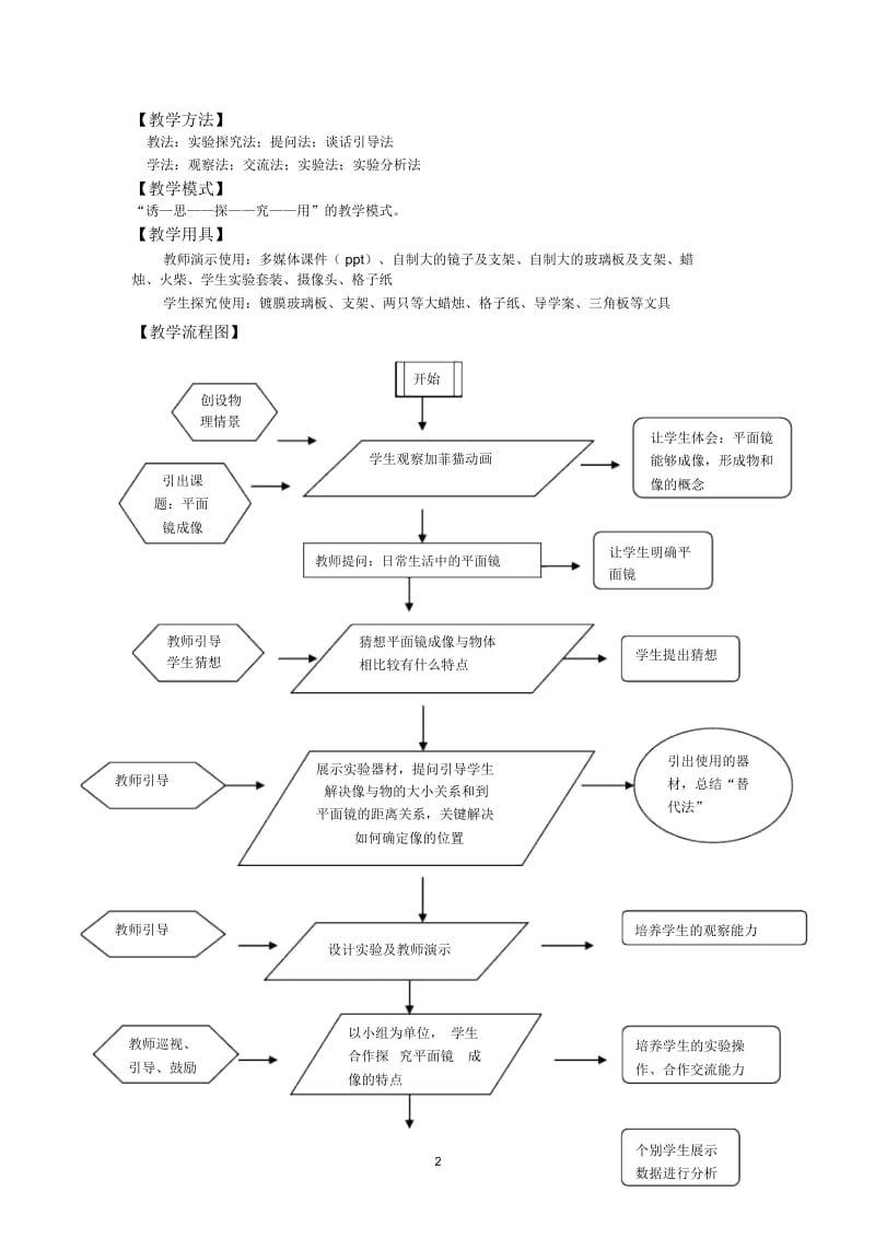 平面镜成像教学设计.docx_第2页