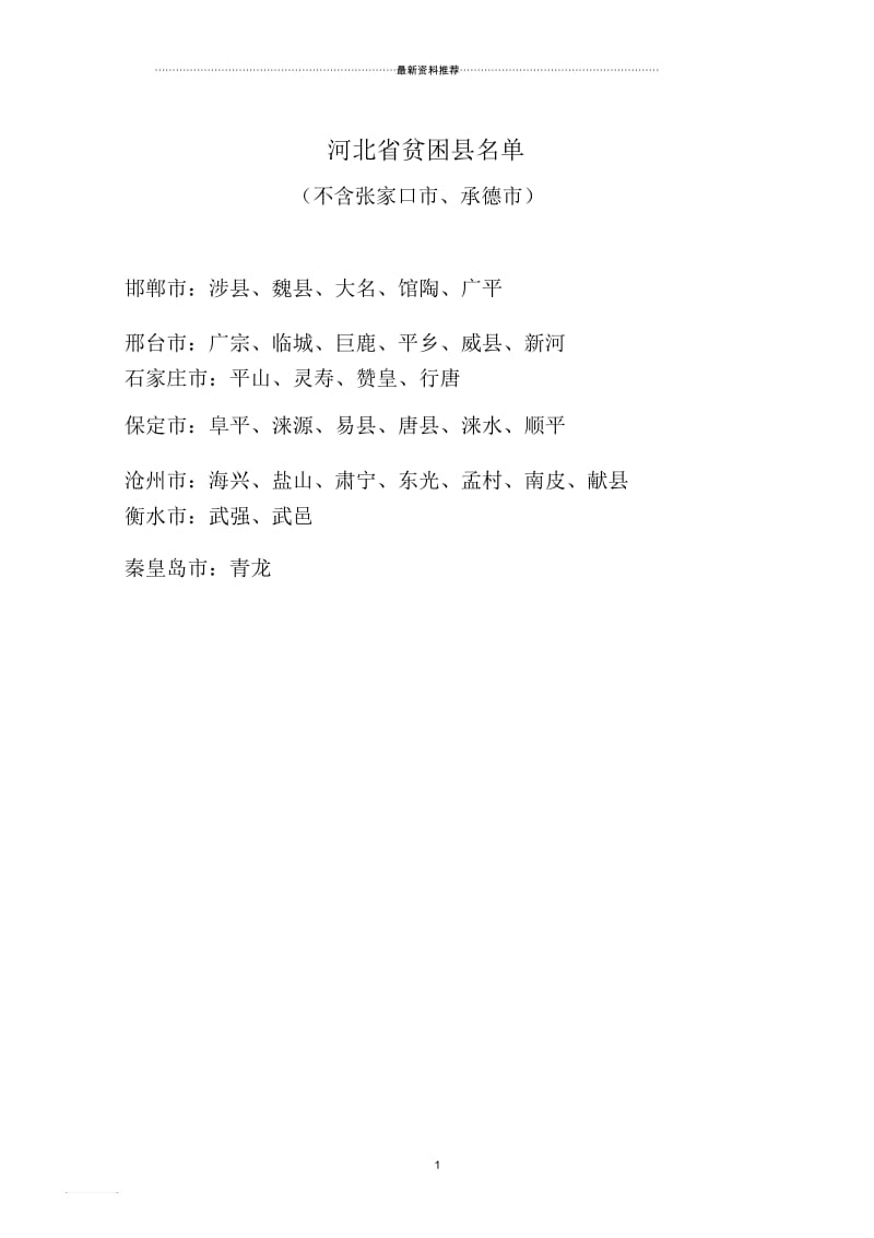 河北省贫困县名单.docx_第1页