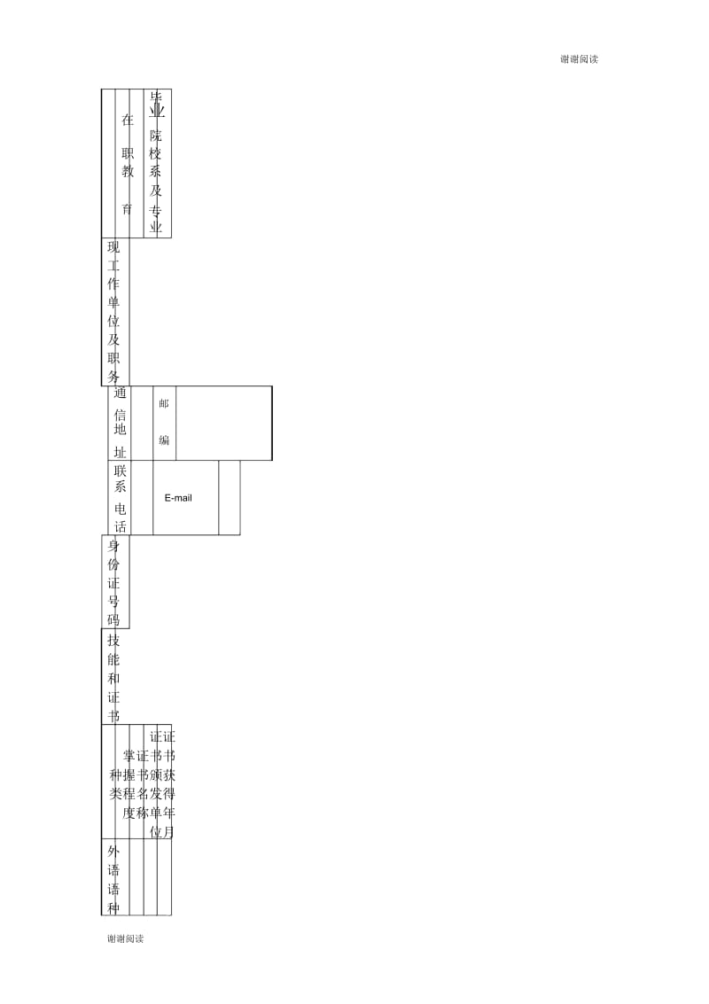 人才招聘报名表.docx_第2页