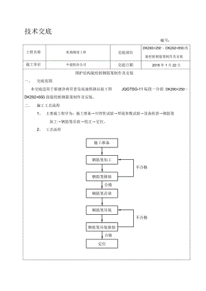 旋挖桩钢筋笼制作及安装技术交底.docx