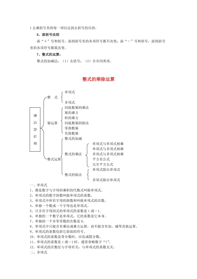 整式及代数式知识点梳理.doc_第2页