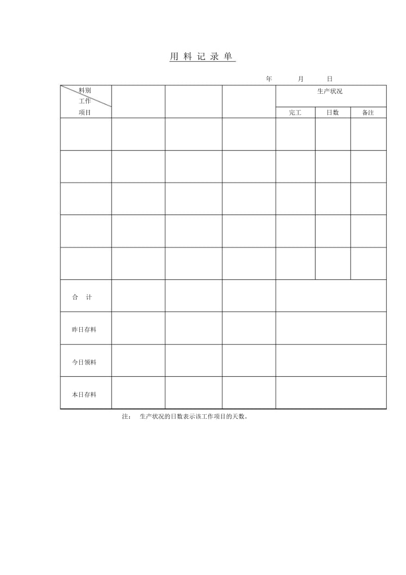 用料记录单.docx_第1页