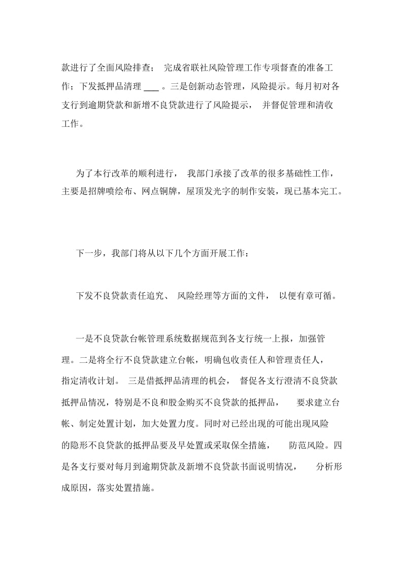 关于银行风险管理部经理工作总结.docx_第2页