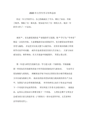 2020年大学生学习年终总结.docx