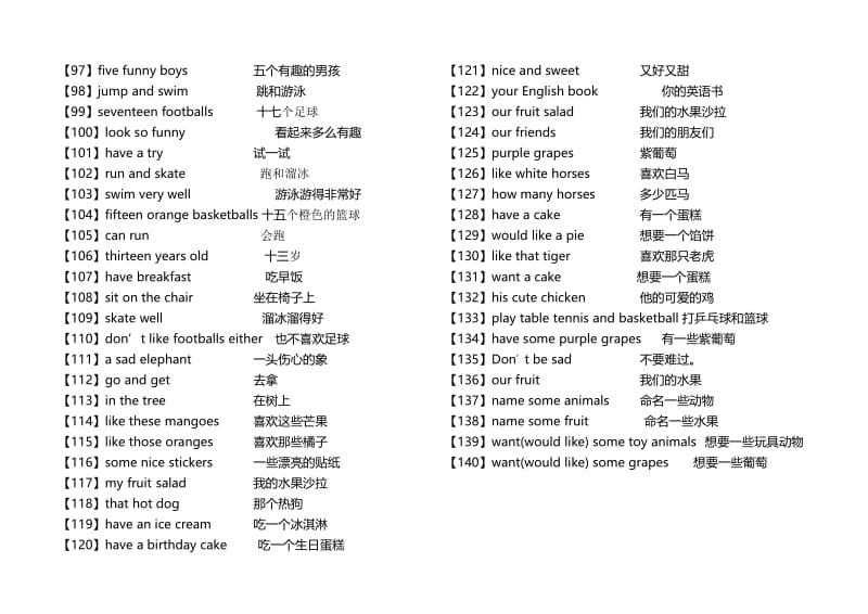 苏教版译林四年级英语上册14单元中译英词组.doc_第3页