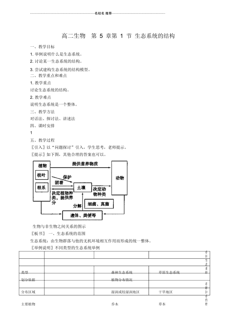 高二生物第5章第1节生态系统的结构.docx_第1页