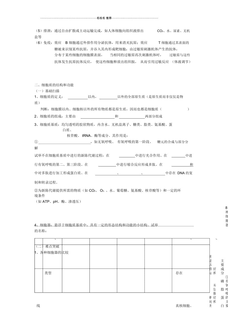 高考生物基础冲刺细胞膜的结构和功能复习名师精选教案.docx_第3页