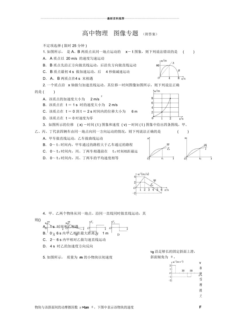 高中物理图像专题.docx_第1页