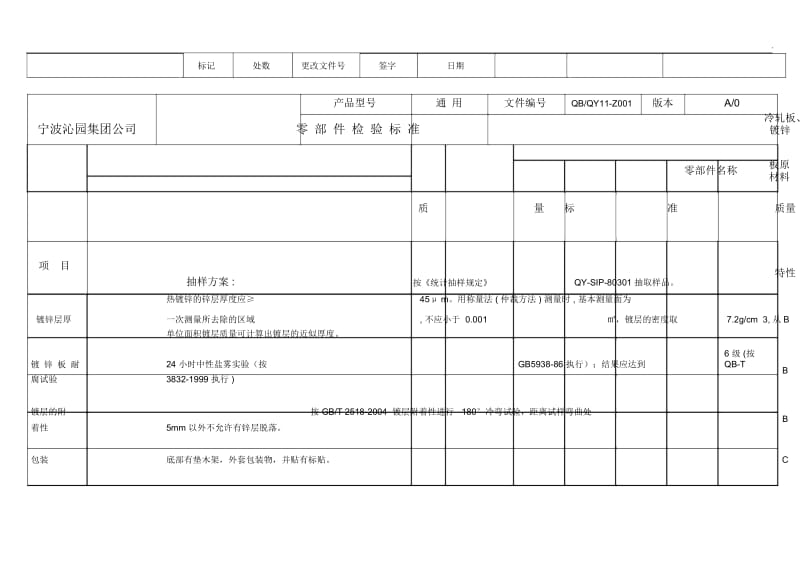 钣金原材料检验标准1.docx_第3页