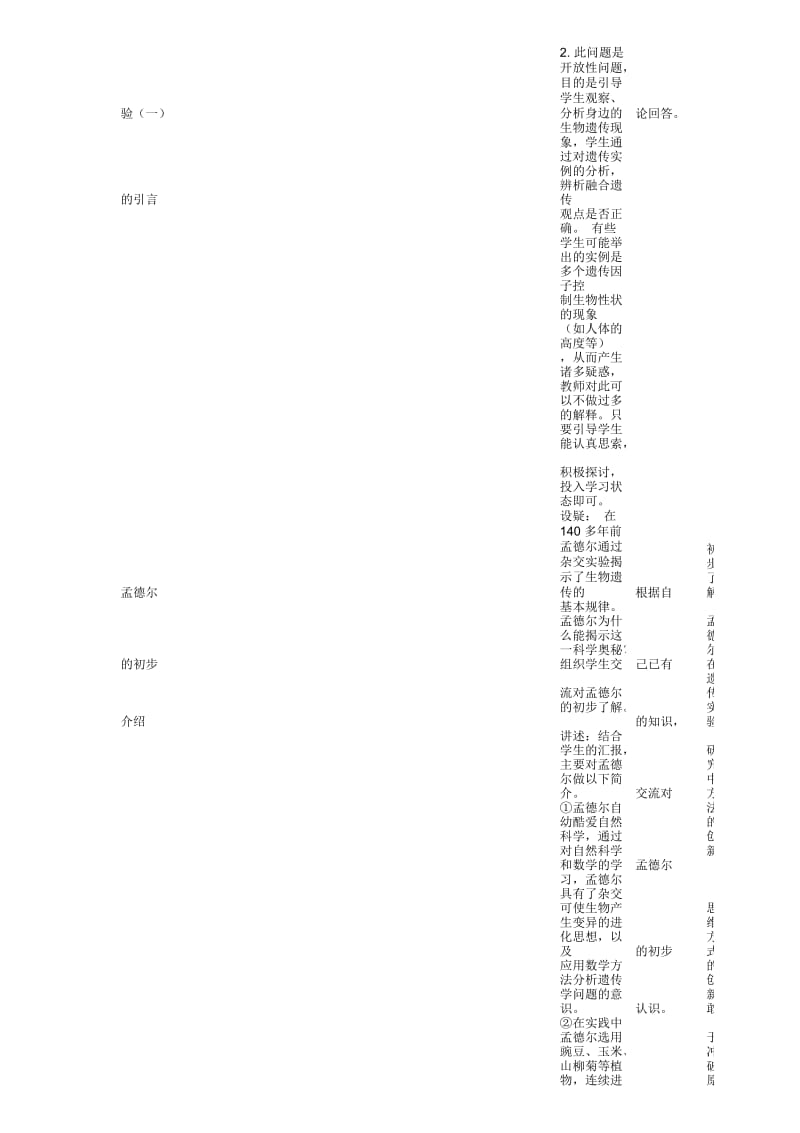 高中生物《孟德尔的豌豆杂交实验(一)》名师精选教案1新人教版必修2.docx_第2页