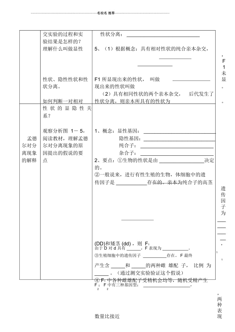 高中生物人教版必修2孟德尔的豌豆杂交试验(一).docx_第2页