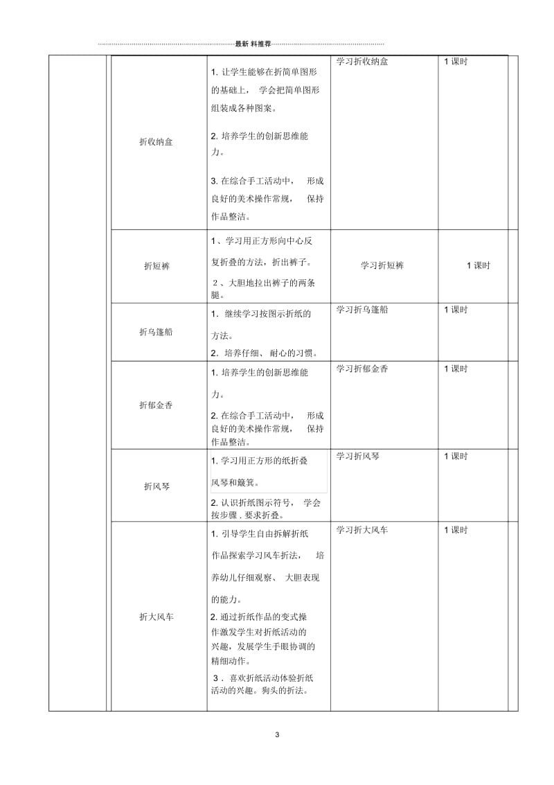 《千变万化的折纸》校本课程全册教案.docx_第3页