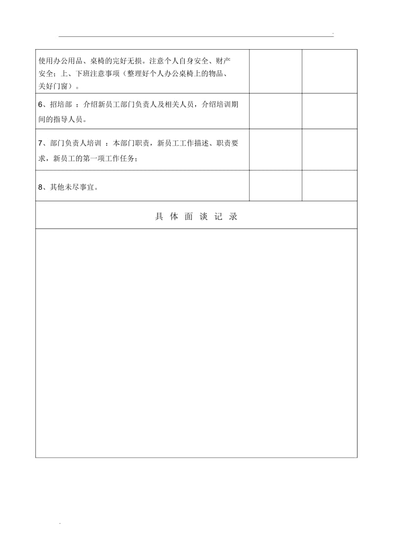 新员工入职面谈记录表.docx_第2页