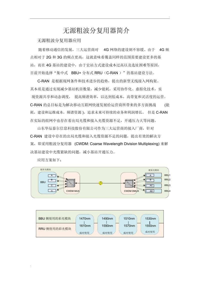 无源粗波分复用器简介.docx_第1页