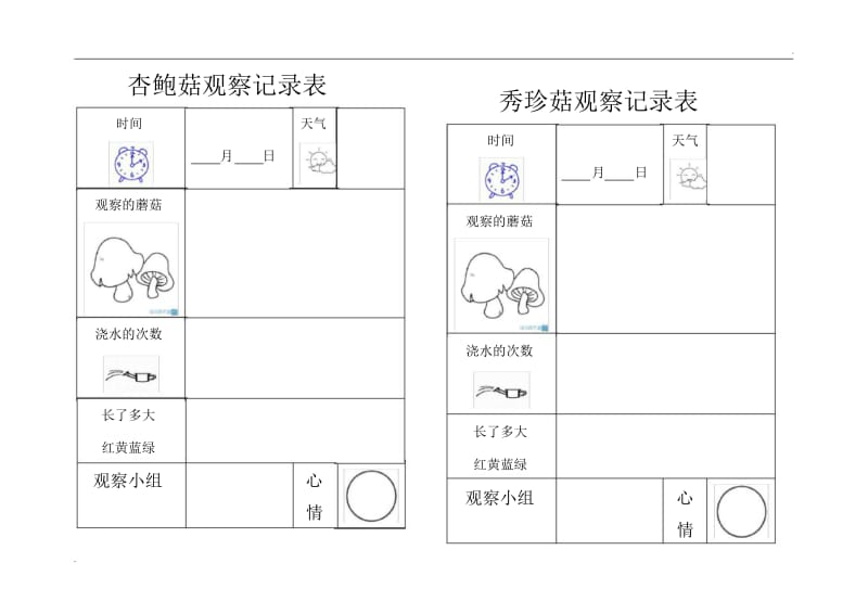 植物观察记录表(4).docx_第1页