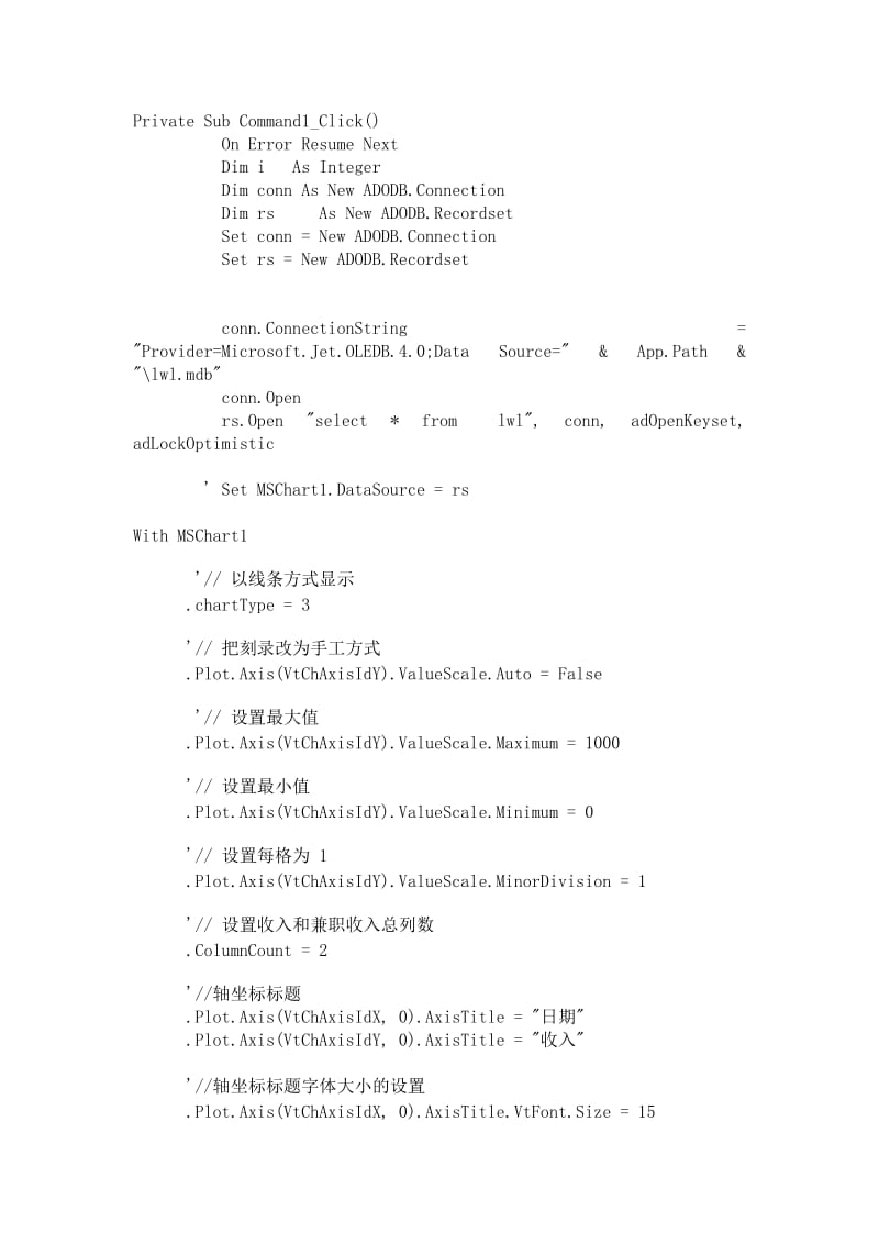 VB调用数据库数据画mschart折线图.doc_第1页