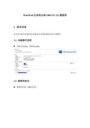 Win10_64bit安装ORACLE12c.doc