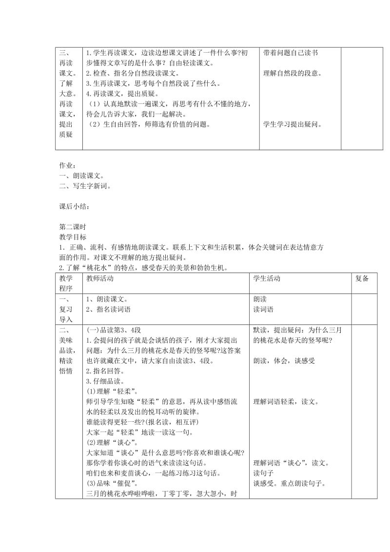 2020西师大版语文三年级下册第3课三月桃花水.doc_第2页