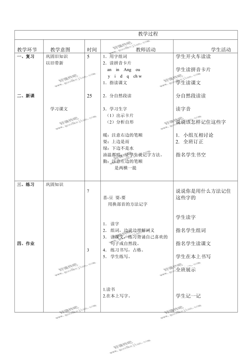 北京版二年级下册语文教案我最喜欢春天2.doc_第3页