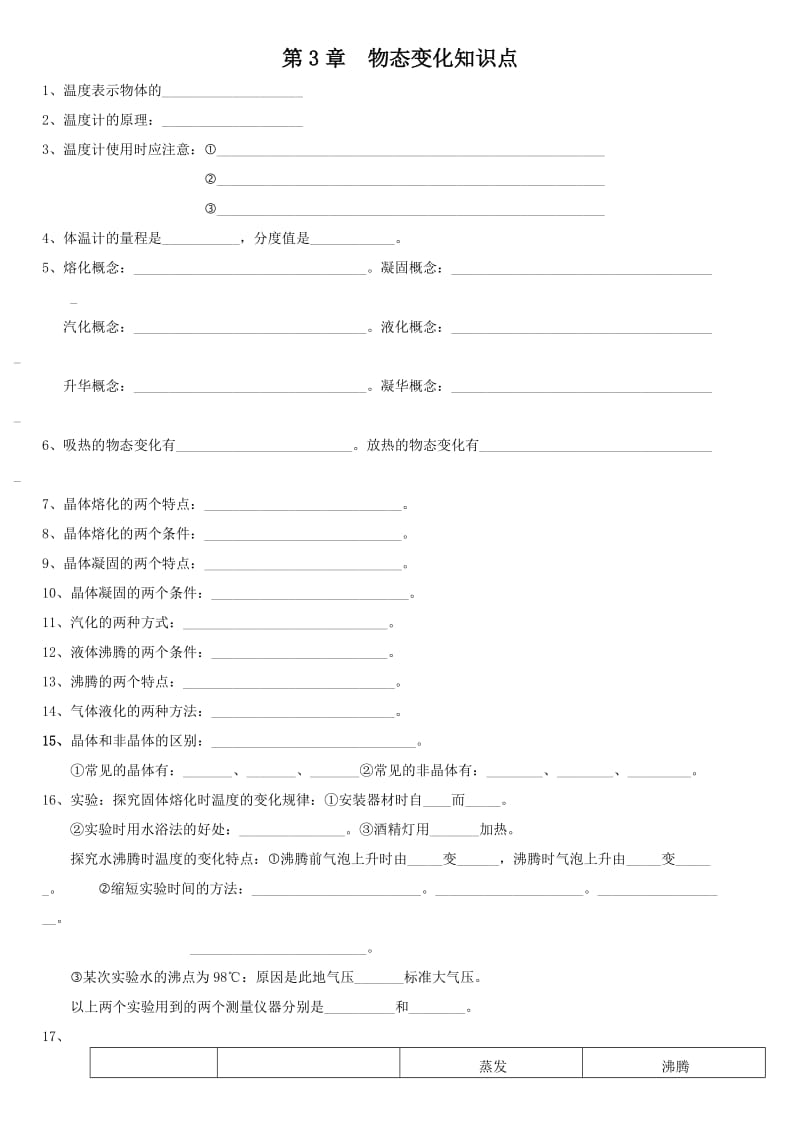 物态变化知识点填空.doc_第1页