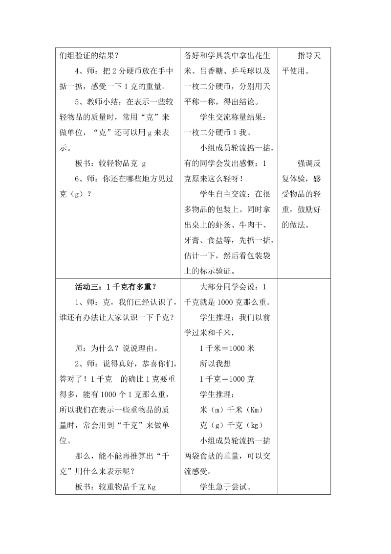 2020秋青岛版数学三年级上册第一单元克千克的认识参考.doc_第2页