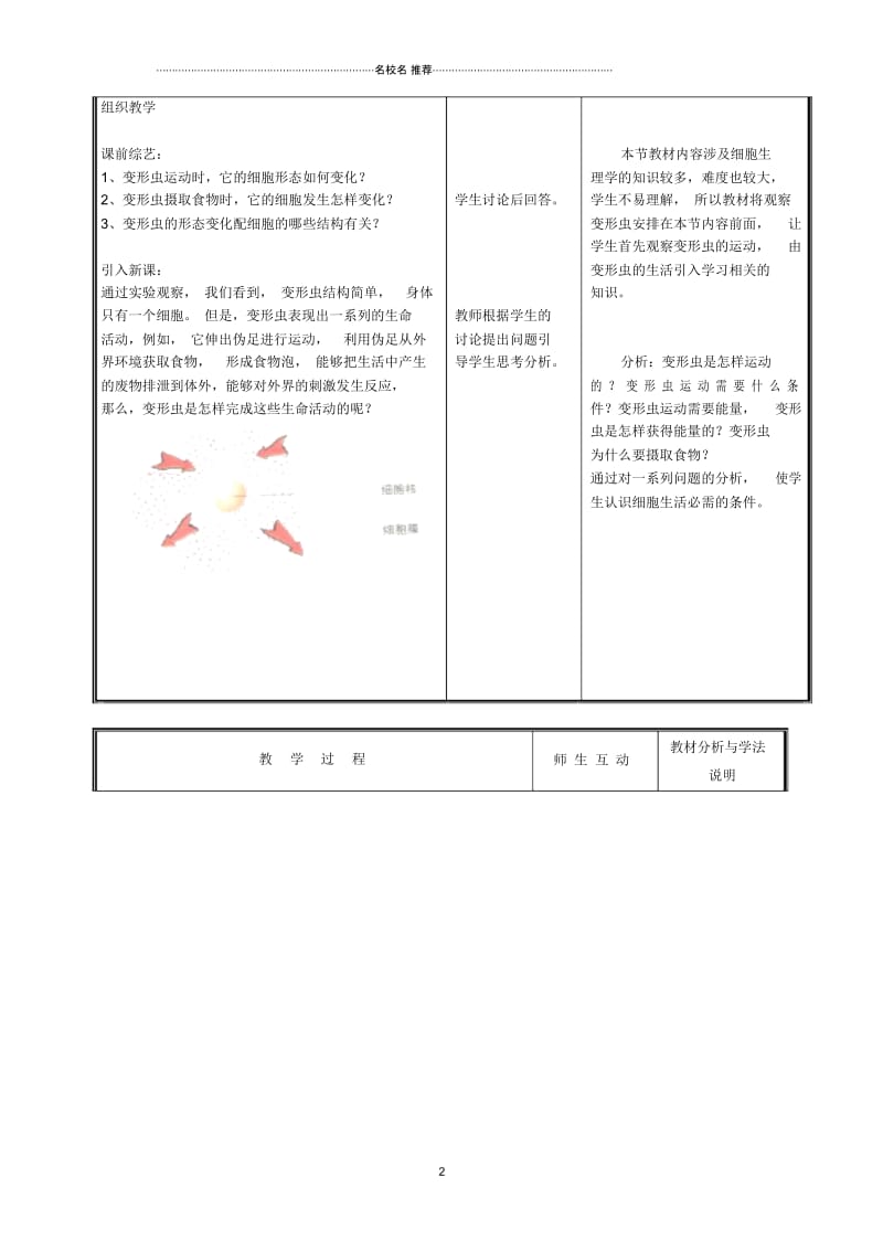 初中七年级生物上册《细胞是生命生命活动的单位》名师精选教案2北师大版.docx_第2页