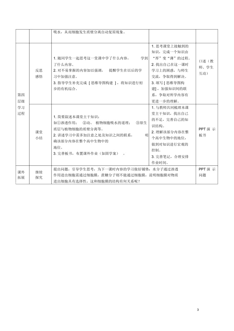 【多彩课堂】高中生物第4章第1节物质跨膜运输的实例名师精选教案新人教版必修1.docx_第3页