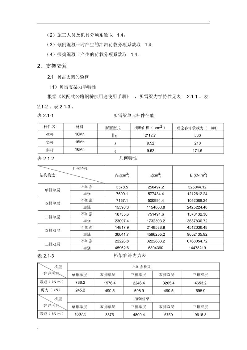 贝雷梁支架验算书.docx_第2页