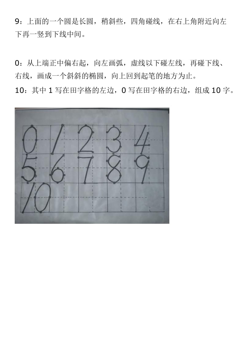 阿拉伯数字“1——10”的正确书写方法.doc_第2页