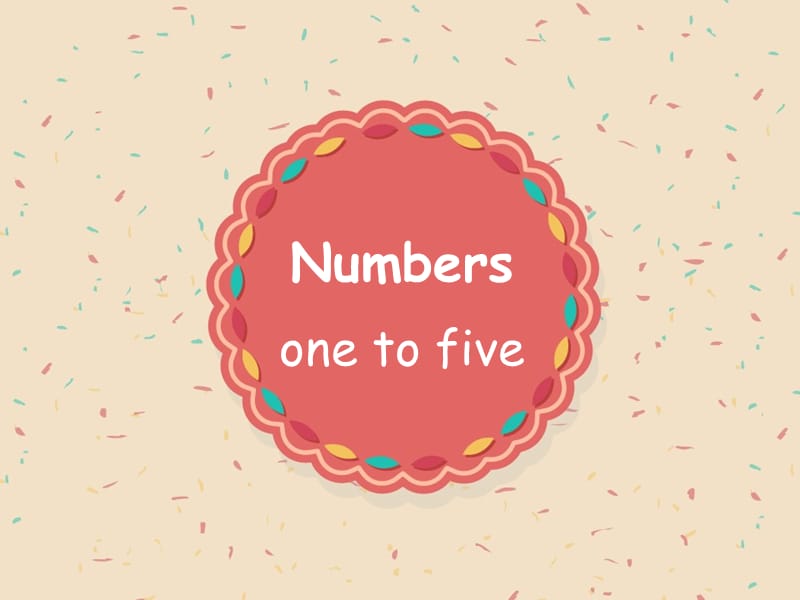 Number 1-5(数字12345 英文one,two,three,four,five).ppt_第1页