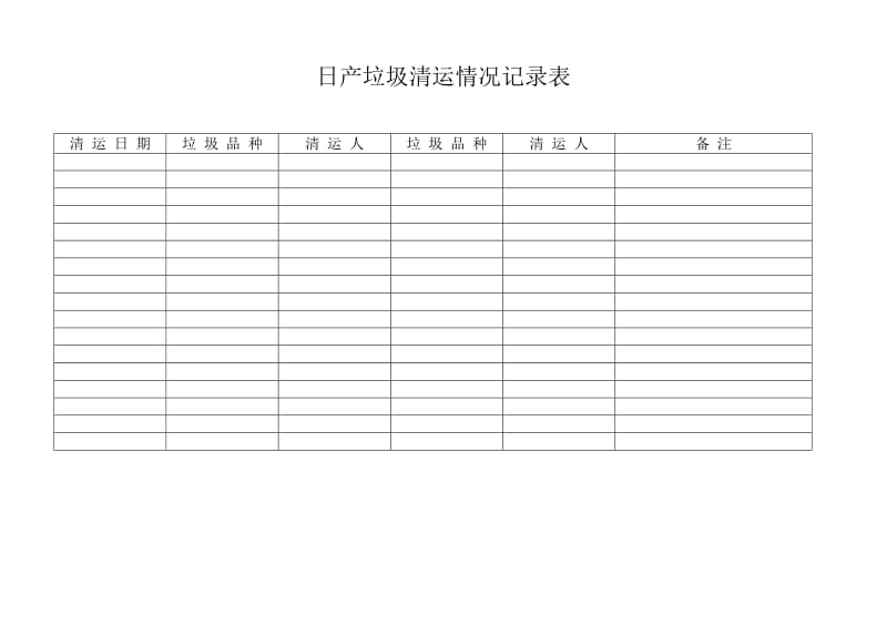 日产垃圾清运情况记录表.doc_第2页