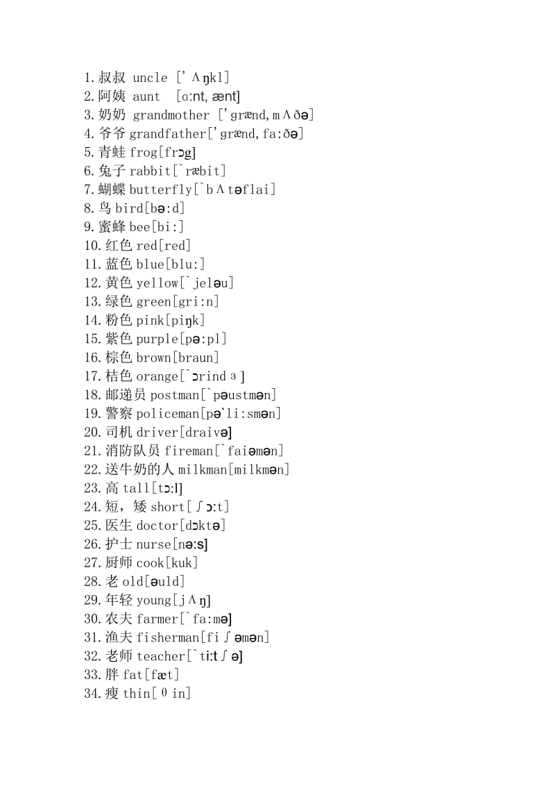 牛津英语1B单词表(中英版).doc_第1页