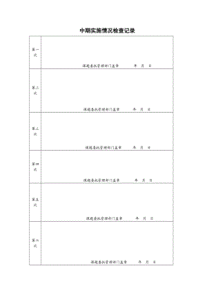 中期实施情况检查记录.doc