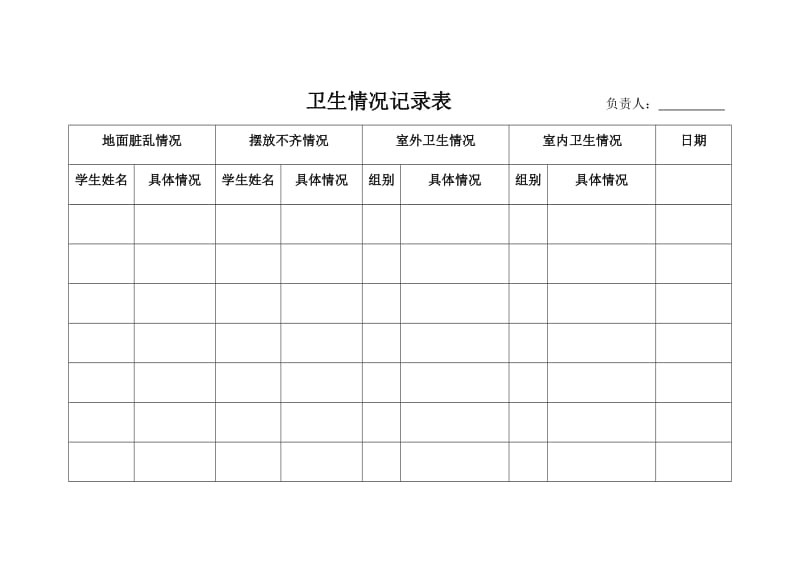 9卫生情况记录表.doc_第1页