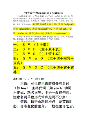 英语句子成分分析(终极版).doc