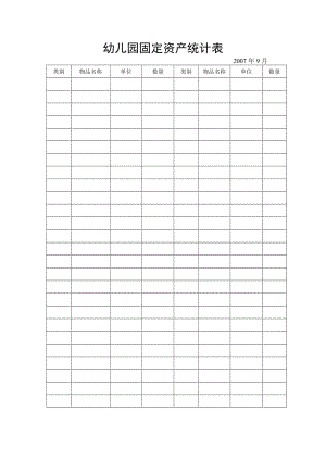 幼儿园固定资产统计表.doc