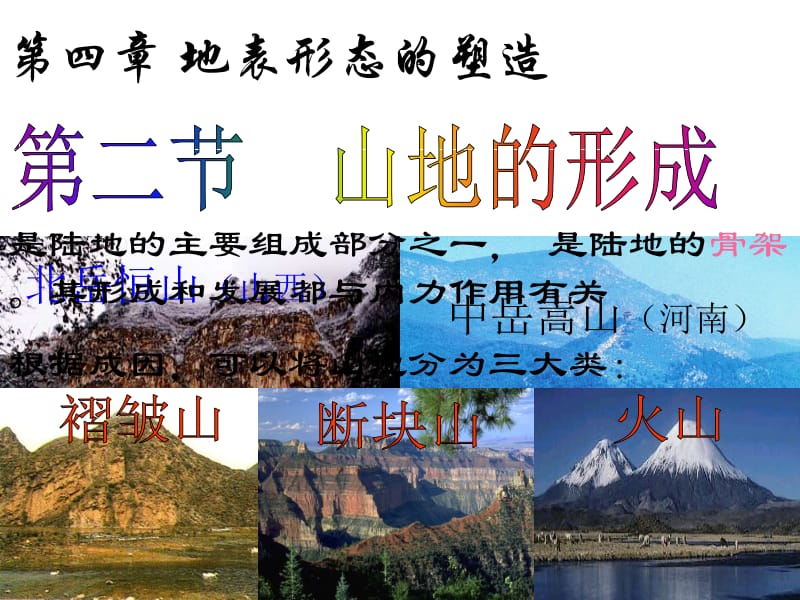 山地的形成(经典课件).ppt_第1页