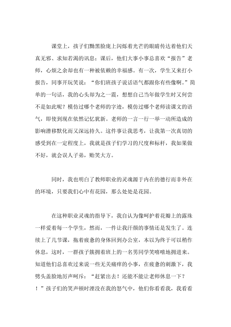 师德师风演讲稿——长大后我真成了你(一等奖).doc_第2页